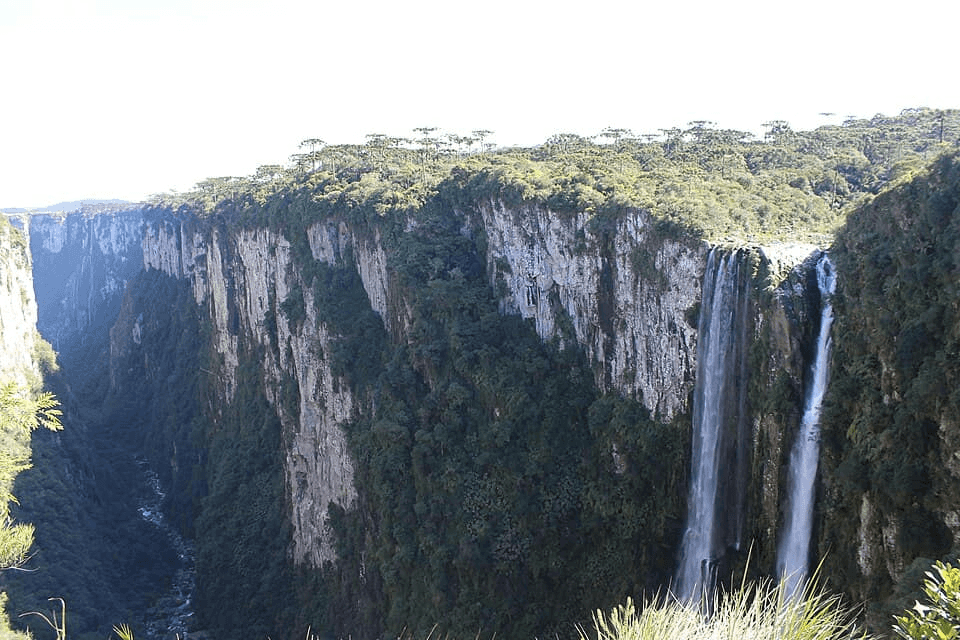 Paisagem da rota Cambará do Sul e o Itaimbezinho, Campos de Cima da Serra.