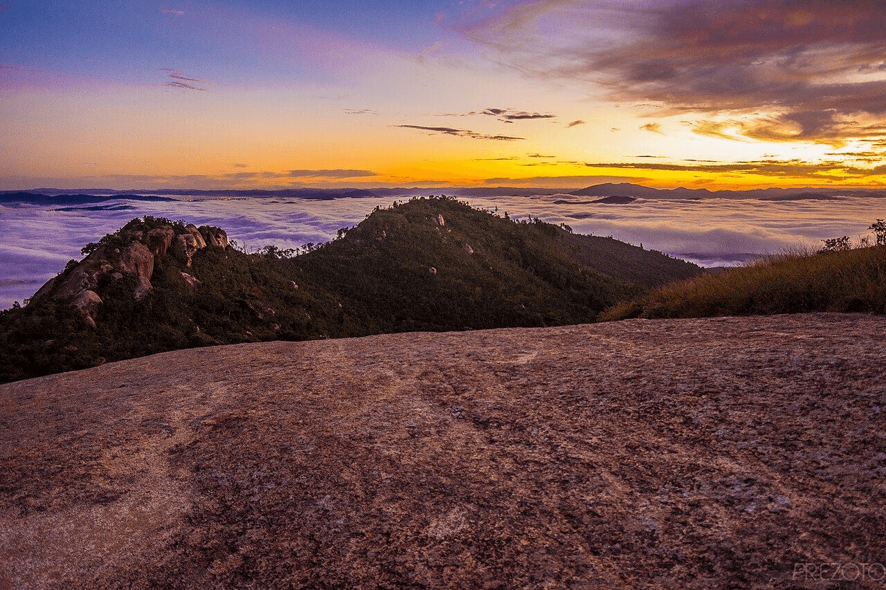 Paisagem da rota Pedra Grande de Atibaia, Grande São Paulo.